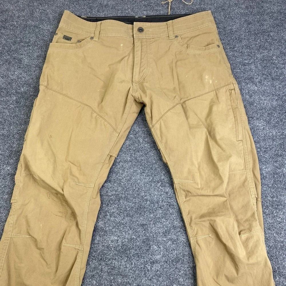 Kuhl Pants Mens 38x32 Brown Outdoor Hiking Work Cargo Articulated Vented 5098